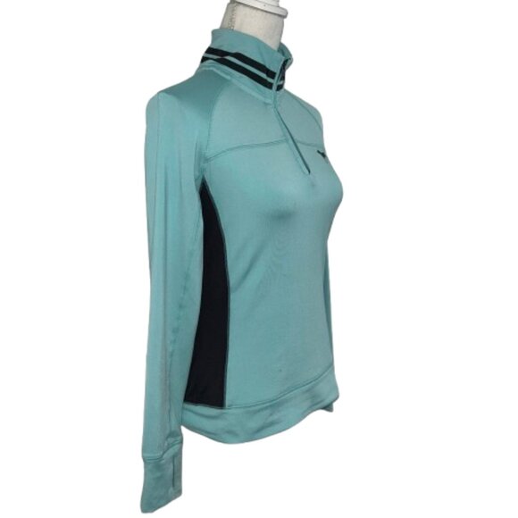 PINK Ultimate Victoria's Secret Teal Hem Quarter Zip Pullover Women's - Picture 4 of 12
